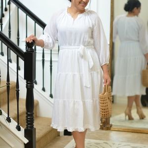 Skirt Society White Ruffle Tiered Dress